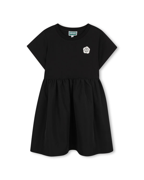 Black Flower Logo Dress