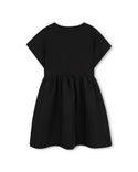 Black Flower Logo Dress