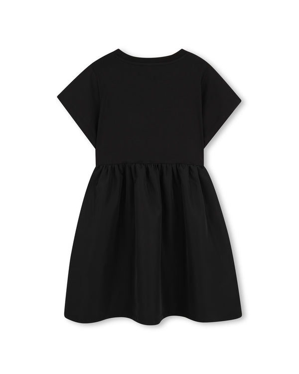 Black Flower Logo Dress
