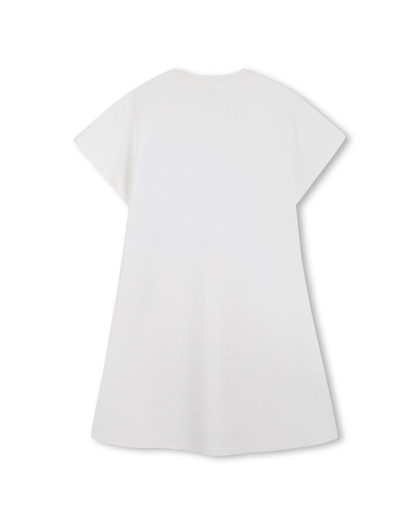 Off White Flower Logo Dress