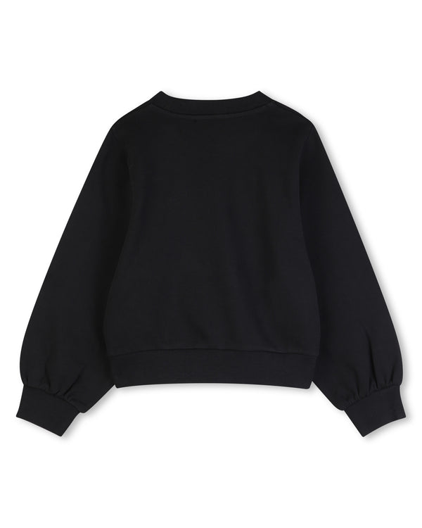 Black Flower Logo Crewneck