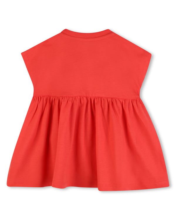 Red Baby Flower Logo Dress