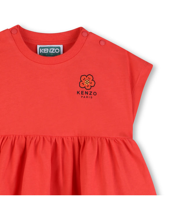 Red Baby Flower Logo Dress