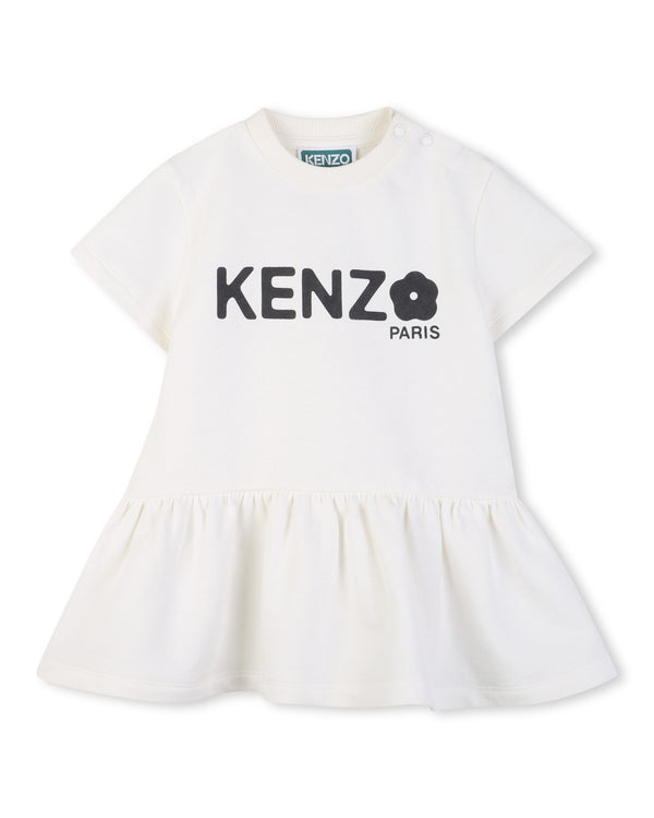 Off White Baby Flower Logo Dress