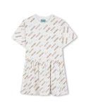 Off White Allover Logo Dress