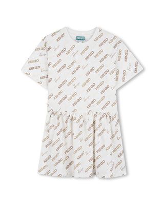 Off White Allover Logo Dress