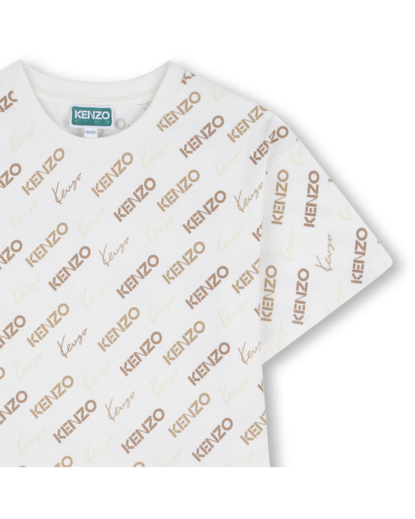 Off White Allover Logo Dress