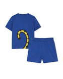 Blue Tiger Logo Shorts Set