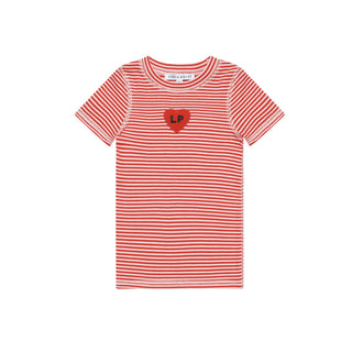 Coral and Pink Striped Tee