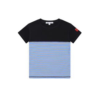 Royal Blue and White Striped LP Tee