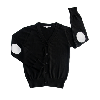 Black Elbow Patch Cardigan