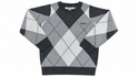 Grey Argyle Sweater