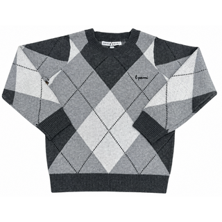 Grey Argyle Sweater