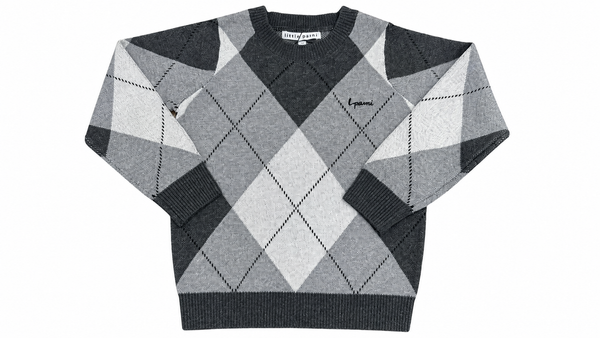 Grey Argyle Sweater