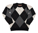 Black Argyle Sweater