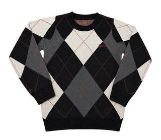 Black Argyle Sweater