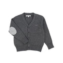 Grey Elbow Patch Cardigan