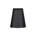 Grey Two Tone Pleated Skirt
