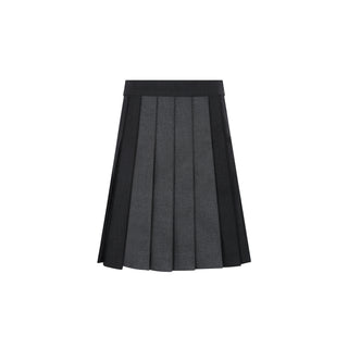Grey Two Tone Pleated Skirt