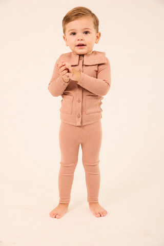 Pink Button Down Cardigan Outfit