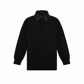 Black Denim Polo