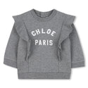 Heather Grey Chloe Ruffle Sweatshirt