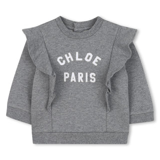 Heather Grey Chloe Ruffle Sweatshirt