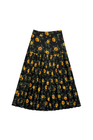 Roses on Green Paloma Skirt