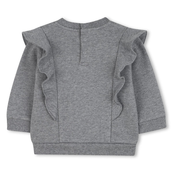 Heather Grey Chloe Ruffle Sweatshirt