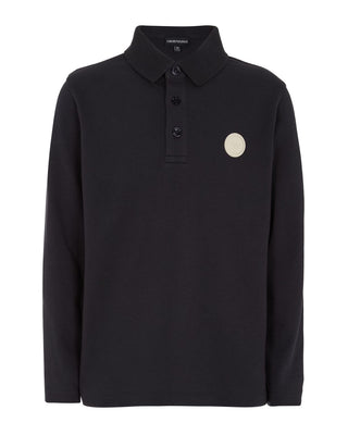 Navy Long Sleeves Polo Shirt