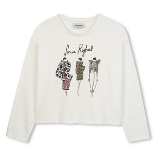 Off White Fashion Girls Long Sleeve Tee