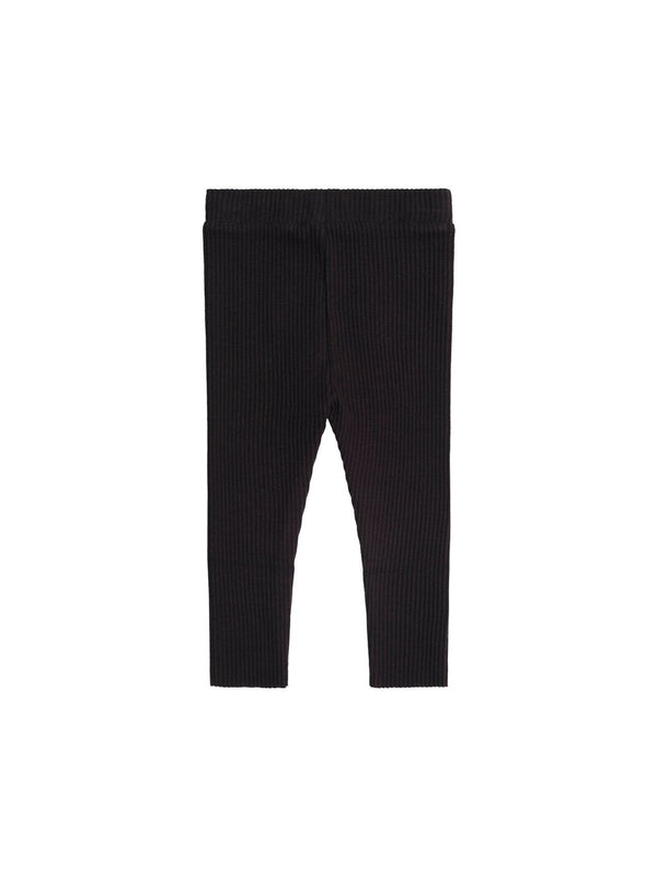 Black Rib Leggings