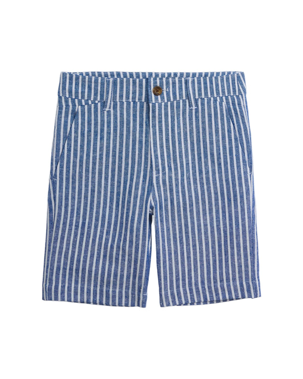 Blue Canopy Stripe Trouser Short