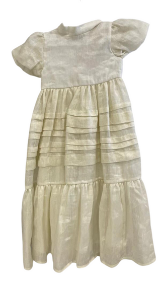 Lisa Ivory Linen Dress