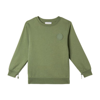 Green Nice To Be Nice Logo Crewneck
