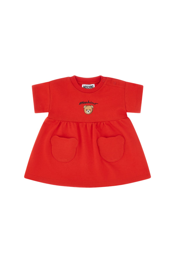 Red Baby Bear Pocket Dress