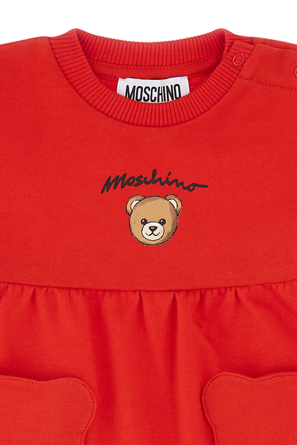 Red Baby Bear Pocket Dress