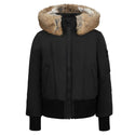 Black with Brown Rabbit Hooded Coat