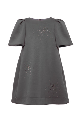Grey Scuba Sequin Dress