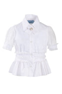 White Smocked Blouse