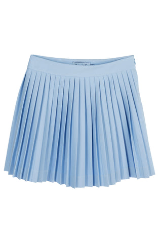 Light Blue Pleated Long Length Skirt
