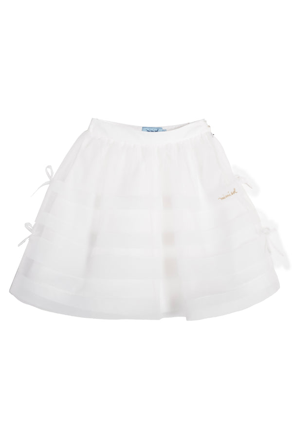 Ivory Organza Bow Skirt