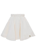 Cream Scuba Long Length Skirt