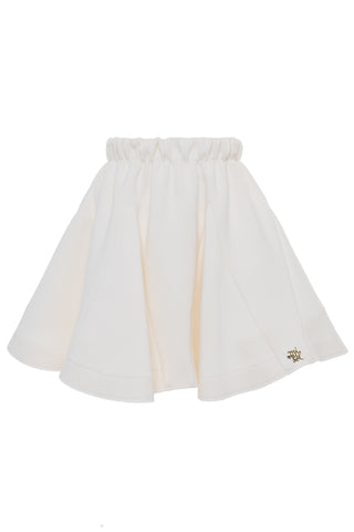 Cream Scuba Long Length Skirt