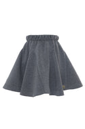 Grey Scuba Long Length Skirt
