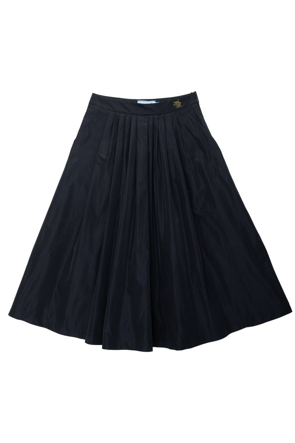 Black Taffeta Maxi Skirt