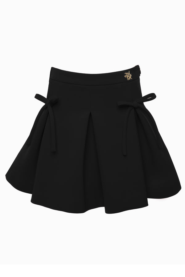 Black Crepe Long Length Skirt