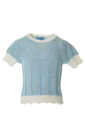 Light Blue Lurex Knitted Top