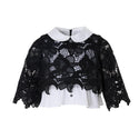 Black/White Macramé Top