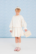 Cream Scuba Long Length Skirt